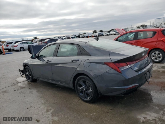 2023 Hyundai Elantra Hybrid Blue with VIN KMHLM4AJ5PU082077, listed as a Copart auction lot 87647885 with 0 mi miles and Salvage Title. Bid and sale history available at carsss.com. Image 2.