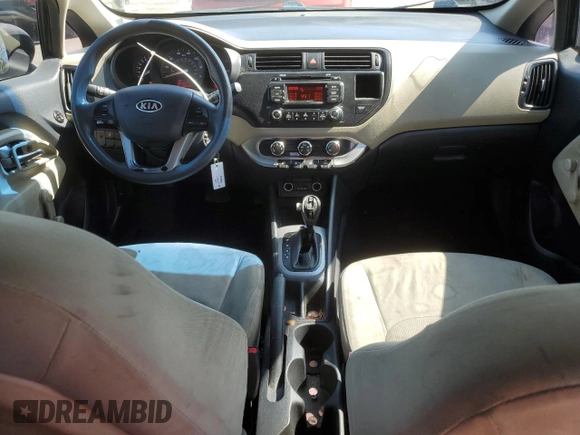 2012 Kia Rio LX with VIN KNADM5A3XC6015728, listed as a Copart auction lot 54952215 with 186,348 mi miles and Salvage Title. Bid and sale history available at DreamBid. Image 8.