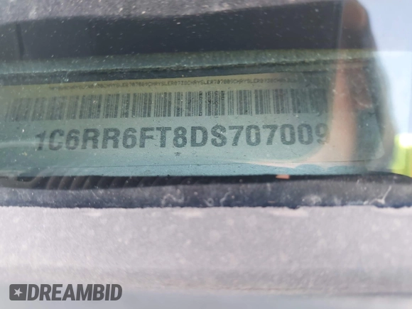 2013 Ram 1500 Express with VIN 1C6RR6FT8DS707009, listed as a IAAI auction lot 41492721 with 305,297 mi miles and . Bid and sale history available at DreamBid. Image 9.