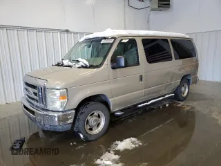 2008 Ford Econoline Passenger XL with VIN 1FMNE11L38DA52308, listed as a Copart auction lot 50180065 with 187,079 mi miles and Salvage Title. Bid and sale history available at carsss.com. Image 1.