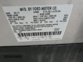 2017 Ford Explorer XLT with VIN 1FM5K7D81HGE13097, listed as a Copart auction lot 55858215 with 98,032 mi miles and Salvage title. Bid and sale history available at DreamBid. Image 13.