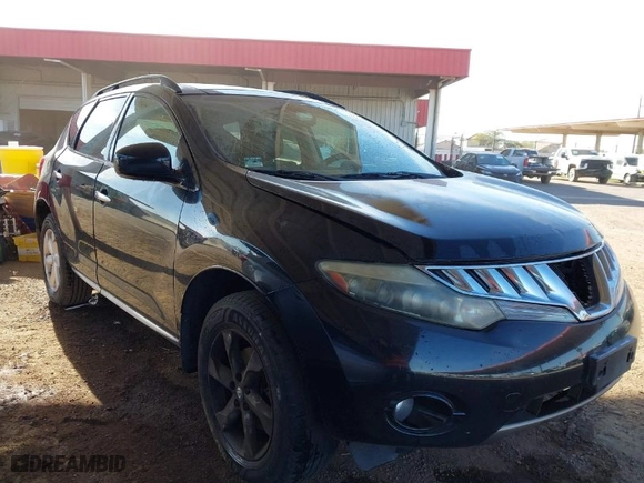 2009 Nissan Murano SL with VIN JN8AZ18W59W154596, listed as a IAAI auction lot 41713782 with 1 mi miles. Bid and sale history available at carsss.com. Image 1.