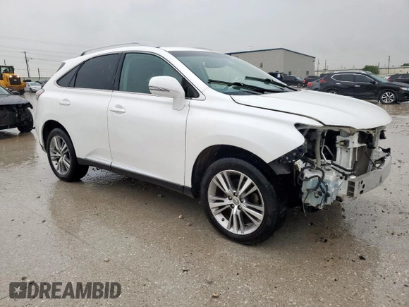 2015 Lexus RX 350 with VIN JTJBK1BA8F2475033, listed as a Copart auction lot 54568215 with 120,253 mi miles and Salvage Title. Bid and sale history available at DreamBid. Image 4.
