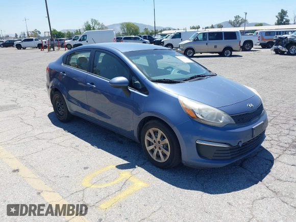 2016 Kia Rio LX with VIN KNADM4A32G6648191, listed as a IAAI auction lot 41925984 with 187,116 mi miles. Bid and sale history available at carsss.com. Image 1.