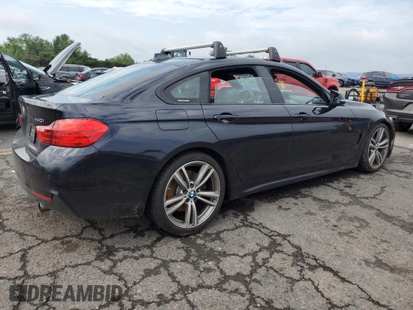 2017 BMW 4 Series 440i with VIN WBA4E3C59HG186925, listed as a Copart auction lot 62859505 with 89,299 mi miles and Salvage title. Bid and sale history available at DreamBid. Image 3.