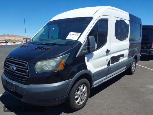 2015 Ford Transit Cargo with VIN 1FTYR2CM9FKA84495, listed as a IAAI auction lot 42653672 with 117,813 mi miles and . Bid and sale history available at DreamBid. Image 2.