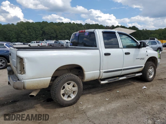 2006 Dodge Ram 2500 SLT with VIN 1D7KS28C96J234997, listed as a Copart auction lot 72061684 with 360,752 mi miles and Salvage Title. Bid and sale history available at carsss.com. Image 3.
