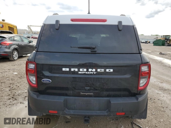 2023 Ford Bronco Sport Heritage с VIN 3FMCR9G69PRD62903, выставлен на аукционе Copart как лот 53457665 с пробегом 15 829 миль миль и Списание • Salvage title. История ставок и продаж доступна на DreamBid. Изображение 6.