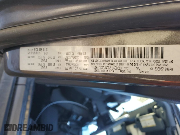 2017 Jeep Wrangler Willys Wheeler with VIN 1C4AJWAG2HL638213, listed as a Copart auction lot 88121675 with 62,760 mi miles and Salvage Title. Bid and sale history available at DreamBid. Image 12.
