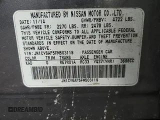 2015 Infiniti Q40 with VIN JN1CV6AP5FM503119, listed as a Copart auction lot 84397294 with Not Provided miles and Salvage Title. Bid and sale history available at carsss.com. Image 13.
