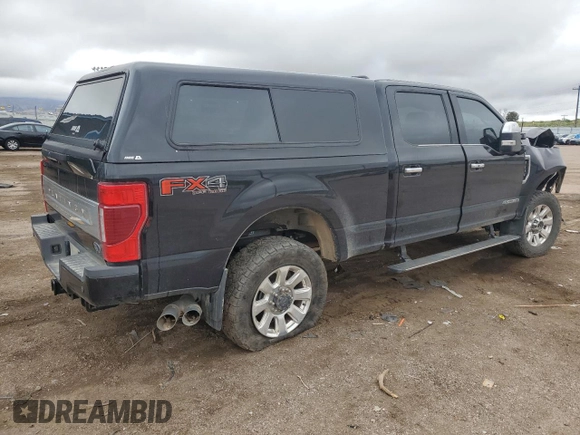 2020 Ford F-250 XL with VIN 1FT8W2BT7LEE77472, listed as a Copart auction lot 55631295 with 82,010 mi miles and Salvage title. Bid and sale history available at DreamBid. Image 3.
