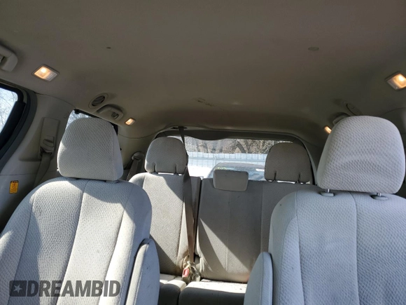 2012 Toyota Sienna LE with VIN 5TDJK3DCXCS036204, listed as a Copart auction lot 48563785 with 0 mi miles and Salvage Title. Bid and sale history available at carsss.com. Image 10.