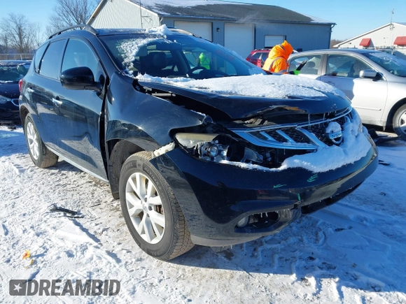 2012 Nissan Murano SV with VIN JN8AZ1MW4CW211674, listed as a IAAI auction lot 41353661 with 169,560 mi miles and . Bid and sale history available at carsss.com. Image 1.