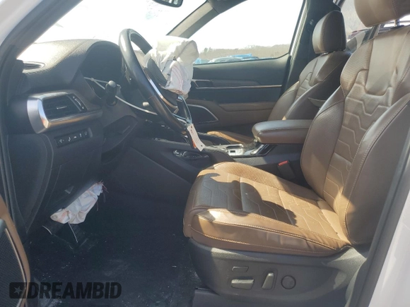 2021 Kia Telluride SX with VIN 5XYP5DHC7MG142335, listed as a Copart auction lot 52607875 with 75,420 mi miles and Salvage Title. Bid and sale history available at carsss.com. Image 7.