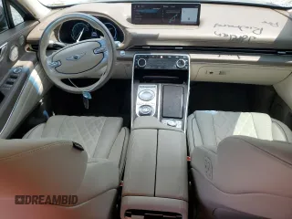 2022 Genesis GV80 z VIN KMUHCESC8NU100536, wystawiony jako Copart lot #56201335 z przebiegiem 23 427 mil mil oraz Szkody całkowita. Historia ofert i sprzedaży dostępna na DreamBid. Obrazek 8.