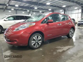 2015 Nissan LEAF S z VIN 1N4AZ0CP9FC328856, wystawiony jako Copart lot #54339825 z przebiegiem 63 259 mil mil oraz Szkody całkowita. Historia ofert i sprzedaży dostępna na DreamBid. Obrazek 1.