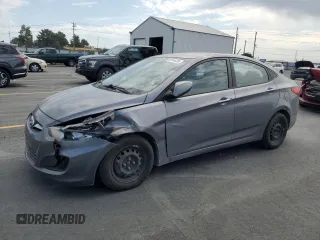 2014 Hyundai Accent GLS with VIN KMHCT4AE6EU702325, listed as a Copart auction lot 60144435 with 181,721 mi miles and Salvage title. Bid and sale history available at DreamBid. Image 1.