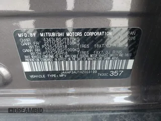 2017 Mitsubishi Outlander Sport ES 2.0 with VIN JA4AP3AU1HZ003199, listed as a IAAI auction lot 41752146 with 79,569 mi miles. Bid and sale history available at carsss.com. Image 9.