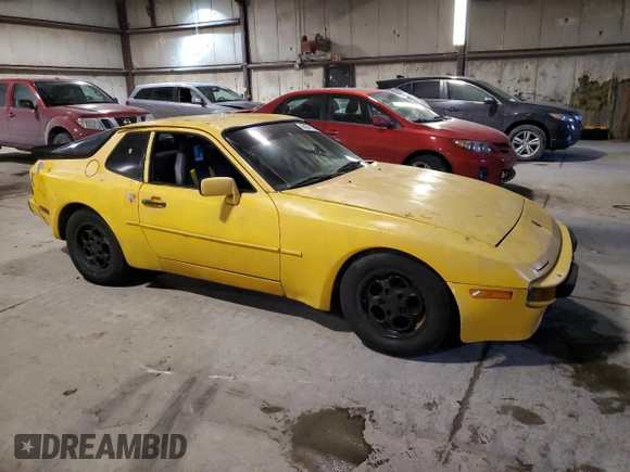 1984 Porsche 944 with VIN WP0AA0946EN455839, listed as a Copart auction lot 44537605 with 91,578 mi miles and Non Repairable. Bid and sale history available at carsss.com. Image 4.