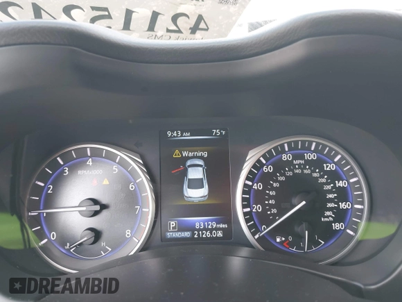 2017 Infiniti Q60 2.0t Premium with VIN JN1CV7EK7HM110553, listed as a IAAI auction lot 42115242 with 83,129 mi miles. Bid and sale history available at carsss.com. Image 7.