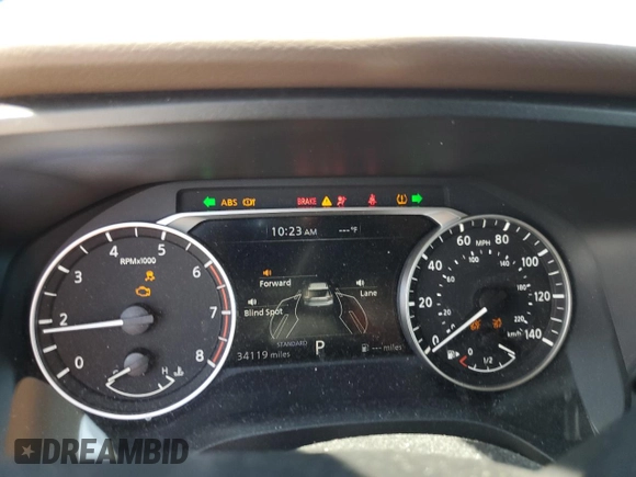2023 Nissan Rogue S with VIN 5N1BT3AA4PC804573, listed as a Copart auction lot 54083505 with 34,119 mi miles and Salvage title. Bid and sale history available at DreamBid. Image 9.