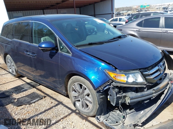 2016 Honda Odyssey Touring Elite with VIN 5FNRL5H92GB018400, listed as a IAAI auction lot 41786969 with 155,610 mi miles. Bid and sale history available at carsss.com. Image 1.