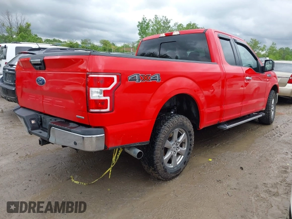 2018 Ford F-150 XL with VIN 1FTEX1EP6JFE63109, listed as a IAAI auction lot 42293426 with 55,516 mi miles and . Bid and sale history available at DreamBid. Image 4.