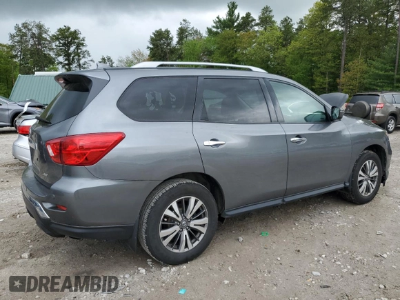 2020 Nissan Pathfinder S with VIN 5N1DR2AM5LC576489, listed as a Copart auction lot 57211435 with 75,641 mi miles and Salvage title. Bid and sale history available at DreamBid. Image 3.