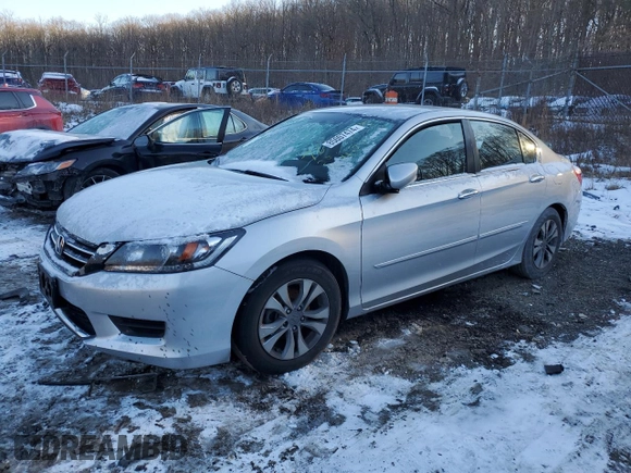 2015 Honda Accord Sedan LX with VIN 1HGCR2F33FA053540, listed as a Copart auction lot 85007474 with 108,413 mi miles and Salvage Title. Bid and sale history available at carsss.com. Image 1.