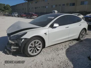 2023 Tesla Model 3 with VIN 5YJ3E1EA9PF552470, listed as a Copart auction lot 48458625 with 13,390 mi miles and Salvage Title. Bid and sale history available at DreamBid. Image 1.