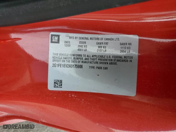 2010 Chevrolet Camaro LS with VIN 2G1FE1EV2A9175906, listed as a Copart auction lot 45719035 with 71,033 mi miles and Clean Title. Bid and sale history available at carsss.com. Image 14.