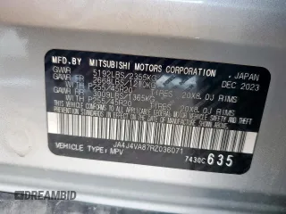 2024 Mitsubishi Outlander SE z VIN JA4J4VA87RZ036071, wystawiony jako Copart lot #58907545 z przebiegiem 30 683 mil mil oraz Nie do naprawy • Non repairable. Historia ofert i sprzedaży dostępna na DreamBid. Obrazek 13.