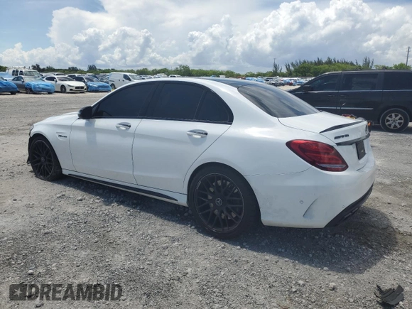 2018 Mercedes-Benz C 63 AMG with VIN 55SWF8GB3JU240014, listed as a Copart auction lot 62072875 with 15,538 mi miles and Salvage title. Bid and sale history available at DreamBid. Image 2.