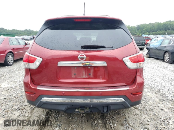 2016 Nissan Pathfinder Platinum with VIN 5N1AR2MN8GC646032, listed as a Copart auction lot 58304595 with 79,979 mi miles and Salvage title. Bid and sale history available at DreamBid. Image 6.
