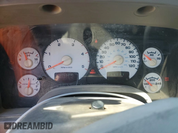 2005 Dodge Ram 2500 SLT with VIN 3D7KR28CX5G709973, listed as a Copart auction lot 66154464 with 405,524 mi miles and Clean Title. Bid and sale history available at carsss.com. Image 9.