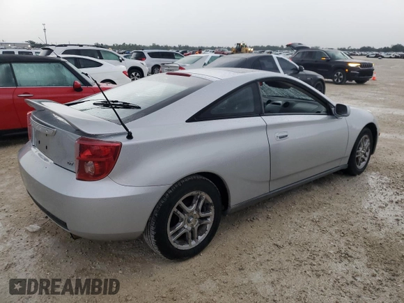 2003 Toyota Celica GT with VIN JTDDR32T830148966, listed as a Copart auction lot 74337434 with 0 mi miles and Salvage Title. Bid and sale history available at carsss.com. Image 3.