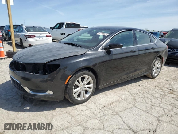 2015 Chrysler 200 Limited with VIN 1C3CCCAB6FN719453, listed as a Copart auction lot 54149185 with 189,615 mi miles and Salvage Title. Bid and sale history available at DreamBid. Image 1.