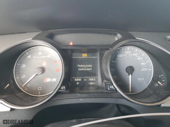 2012 Audi S5 Premium Plus with VIN WAUCGAFH0CN000239, listed as a Copart auction lot 73031974 with 42,848 mi miles and Salvage Title. Bid and sale history available at carsss.com. Image 9.