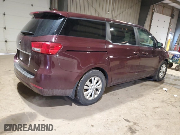 2018 Kia Sedona LX with VIN KNDMB5C14J6395781, listed as a Copart auction lot 47040825 with 150,983 mi miles and Salvage Title. Bid and sale history available at DreamBid. Image 3.