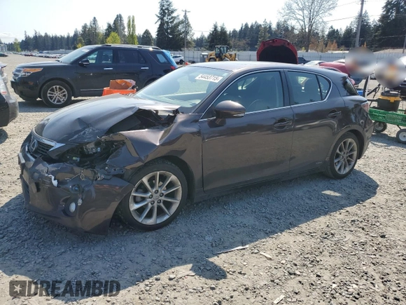 2012 Lexus CT 200h with VIN JTHKD5BH3C2112182, listed as a Copart auction lot 54453715 with 91,378 mi miles and Salvage Title. Bid and sale history available at carsss.com. Image 1.
