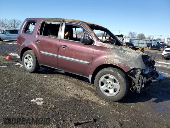 2011 Honda Pilot LX with VIN 5FNYF4H23BB023467, listed as a Copart auction lot 89075975 with 0 mi miles and Non Repairable. Bid and sale history available at carsss.com. Image 4.