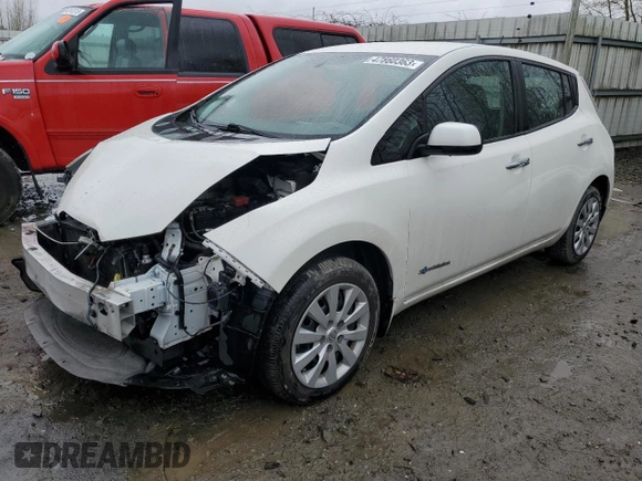 2015 Nissan LEAF SV with VIN 1N4AZ0CP6FC322612, listed as a Copart auction lot 47860363 with 56,136 mi miles. Bid and sale history available at carsss.com. Image 1.