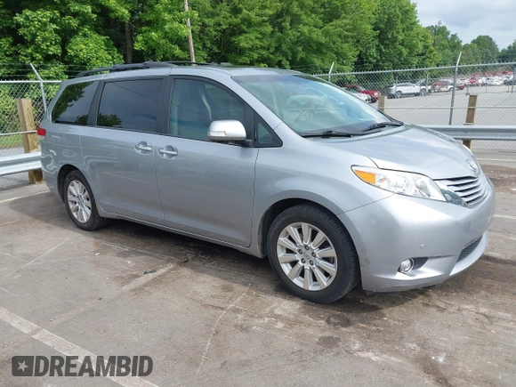 2013 Toyota Sienna XLE with VIN 5TDDK3DC3DS054803, listed as a IAAI auction lot 42389252 with 185,843 mi miles and . Bid and sale history available at DreamBid. Image 1.