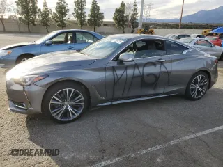 2017 Infiniti Q60 2.0t Premium with VIN JN1CV7EK8HM111114, listed as a Copart auction lot 47399735 with 95,683 mi miles and Salvage Title. Bid and sale history available at carsss.com. Image 1.