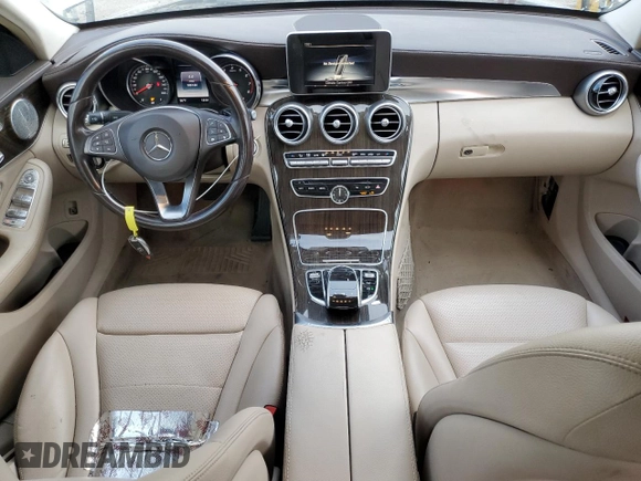 2015 Mercedes-Benz C-Class C 300 Luxury with VIN 55SWF4KB9FU037071, listed as a Copart auction lot 48776545 with 105,134 mi miles and Salvage Title. Bid and sale history available at carsss.com. Image 8.