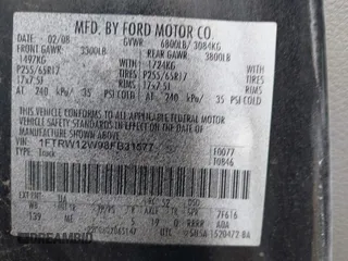 2008 Ford F-150 XL с VIN 1FTRW12W98FB31577, выставлен на аукционе IAAI как лот 42303789 с пробегом 130 705 миль миль и . История ставок и продаж доступна на DreamBid. Изображение 9.