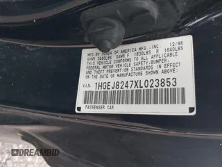 1999 Honda Civic EX with VIN 1HGEJ8247XL023853, listed as a IAAI auction lot 41840783 with 163,287 mi miles and . Bid and sale history available at DreamBid. Image 9.