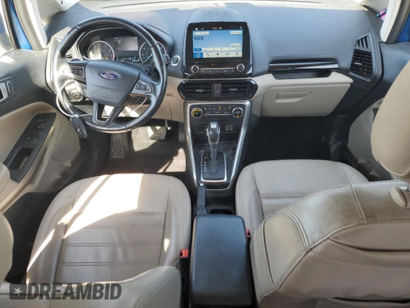 2018 Ford EcoSport Titanium z VIN MAJ6P1WL4JC196477, wystawiony jako Copart lot #54098085 z przebiegiem 62 073 mil mil oraz Szkody całkowita. Historia ofert i sprzedaży dostępna na DreamBid. Obrazek 8.