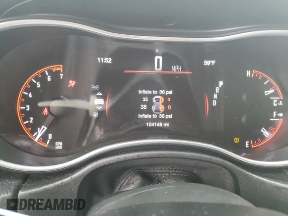 2019 Dodge Durango SXT Plus with VIN 1C4RDHAG5KC754910, listed as a Copart auction lot 43106925 with 104,148 mi miles and Salvage Title. Bid and sale history available at DreamBid. Image 9.