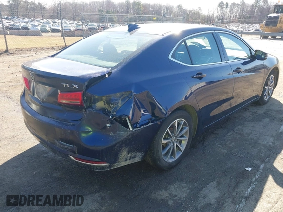 2020 Acura TLX with VIN 19UUB1F33LA001999, listed as a IAAI auction lot 41526456 with 86,855 mi miles. Bid and sale history available at carsss.com. Image 4.